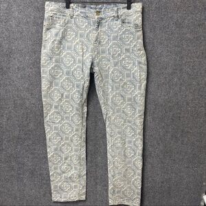 casablanca straight leg monogram embroidered jeans men Size 32